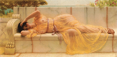 Girl in Yellow Drapery John William Godward